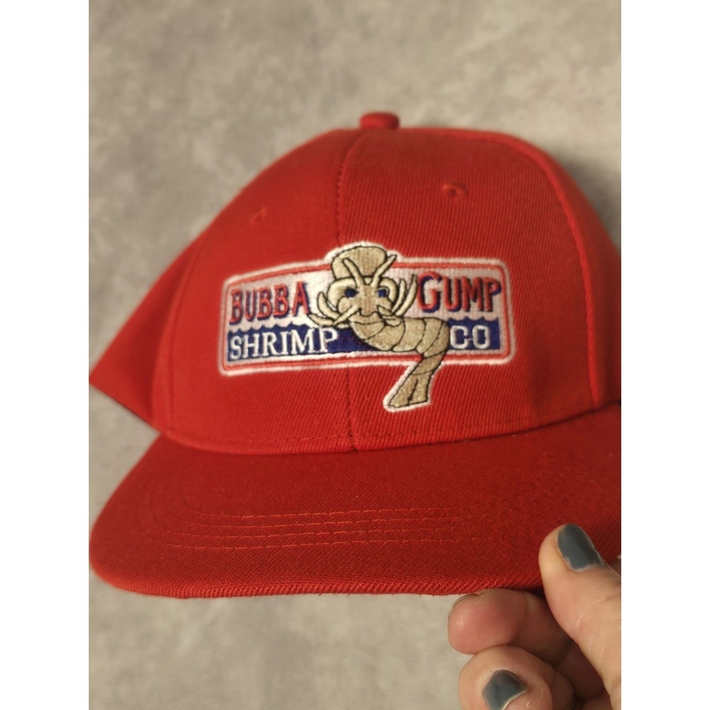 Bubba Gump Shrimp Co Forrest Gump Vintage Red Snapback Dad Baseball Hat NEW